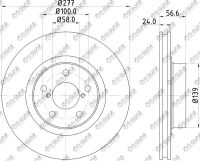 Диск тормозной TG-BDP0019 (26310-AA091-L) левый *Ti•GUAR (перфорированный)