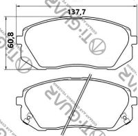 Тормозные колодки TG-0052C/PN0052 (КЕРАМИКА)* Ti·GUAR